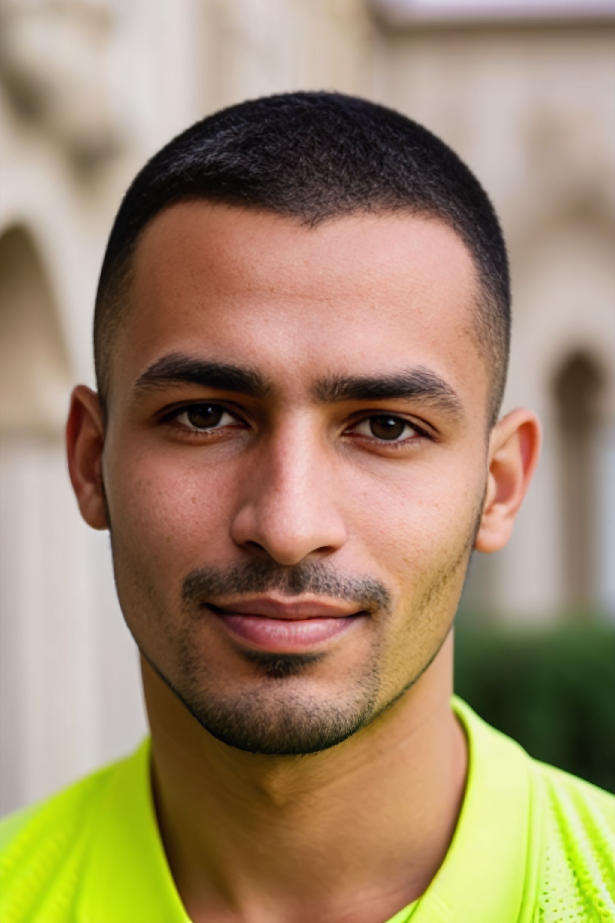 Portrait generated with Stable Diffusion.